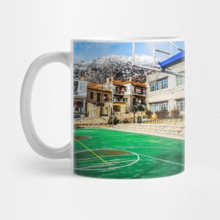 Basketball Court under the snow Mug